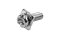 [E] น็อตยึดสายไฟ สแตนเลสชุบนิกเกิ้ล M3.5x10 mm พร้อมแหวนทรงสี่เหลี่ยม ขนาด 7x7 mm